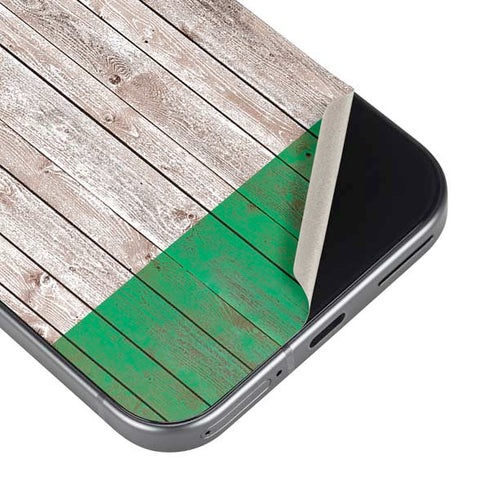 Ireland Flag Dark Wood Pixel 9 Pro XL Skin